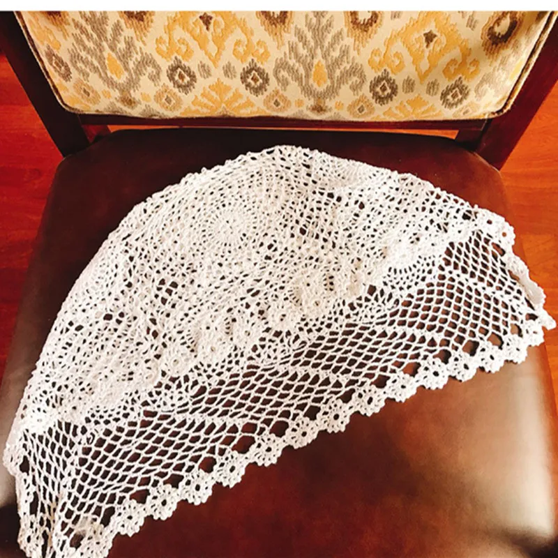 Чехол на спинку стула в европейском стиле хлопковый ручной работы с крючком