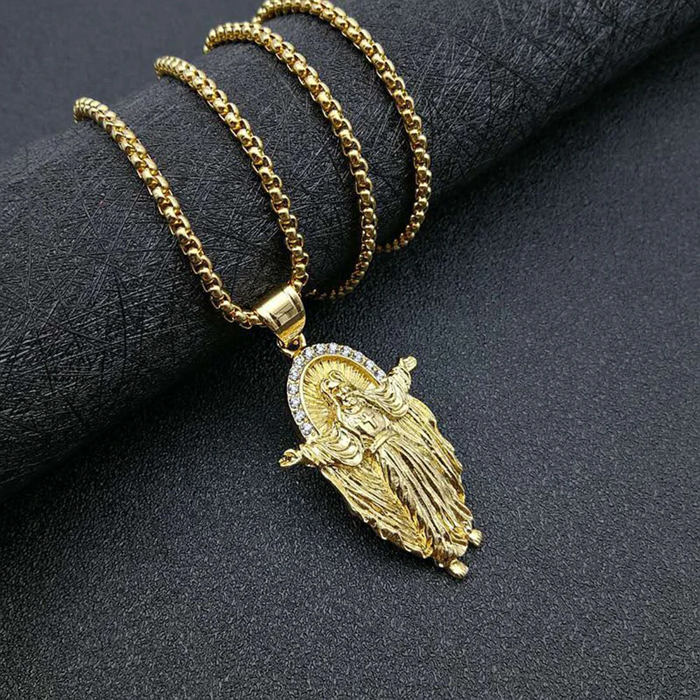 Ожерелье с подвеской в виде Иисуса из нержавеющей стали