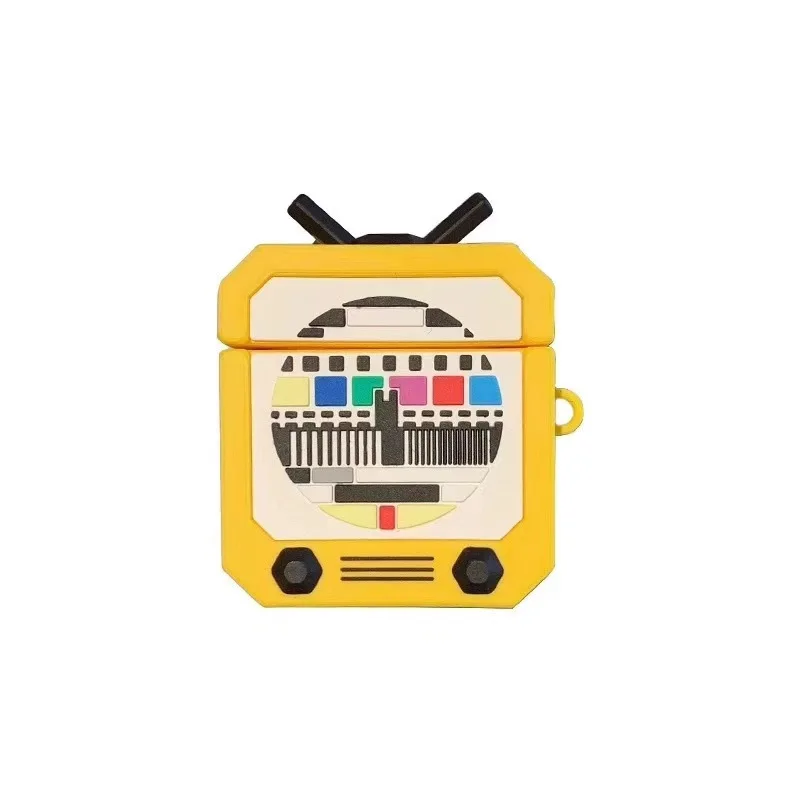 Симпатичный мультяшный ретро 3D ТВ набор фигурка силиконовый чехол Брелок для Apple