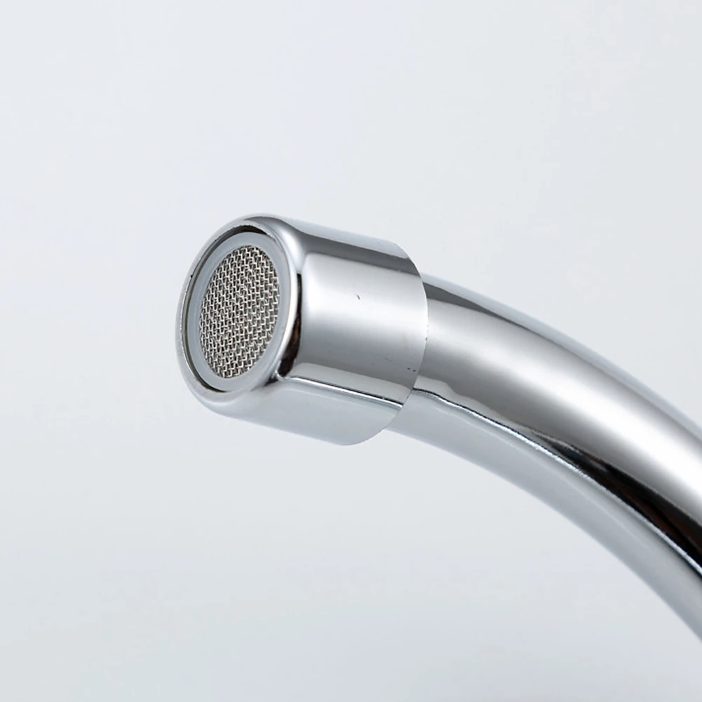 

Home Flexible Kitchen Swivel Design Water Twin Levers Handheld Tap Spout Zinc Alloy Durable Deck Mount Practical Sink Faucet
