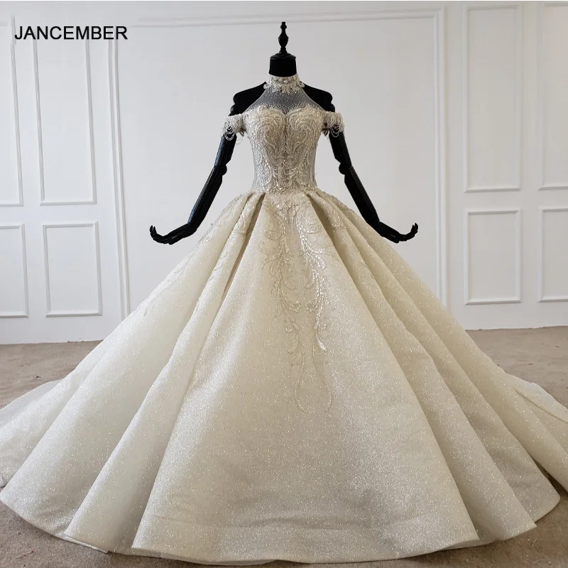 HTL1140 специальное блестящее свадебное платье на заказ Холтер с открытыми плечами