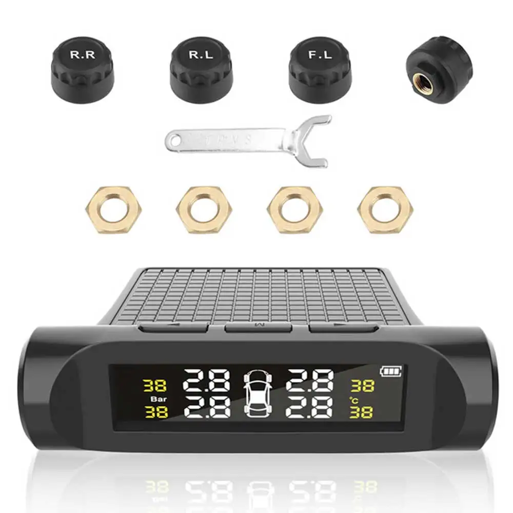 

Wireless TPMS Set Universal Digital Display Battery Charge Car Tire Pressure Sensor Monitoring System Car Accessories