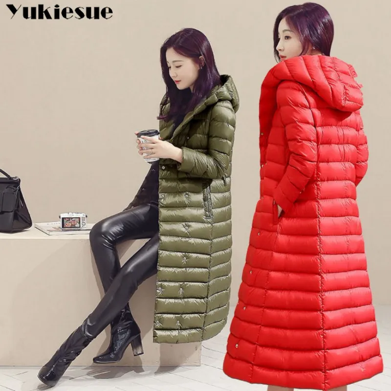 Зимние куртки для женщин 90% белый утиный пух парки пуховик женские пальто с