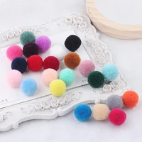 diy korean childrens hair accessories handmade accessories 20mm cashmere ball plush autumn and winter earrings materials