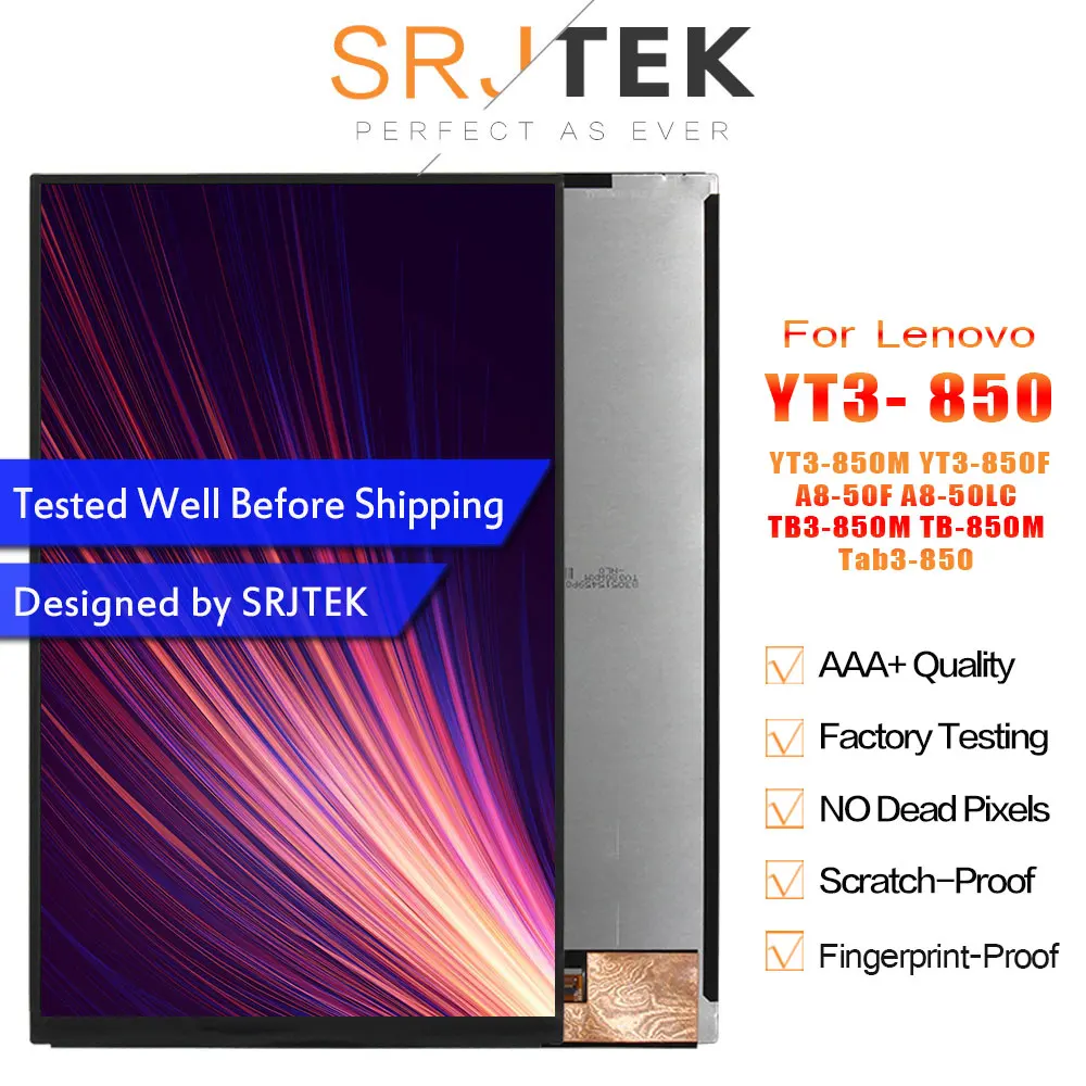 

SRJTEK Матрица для Lenovo YT3-850 YT3-850M YT3-850F 850F 850M A8-50F A8-50LC TB3-850M ЖК-дисплей
