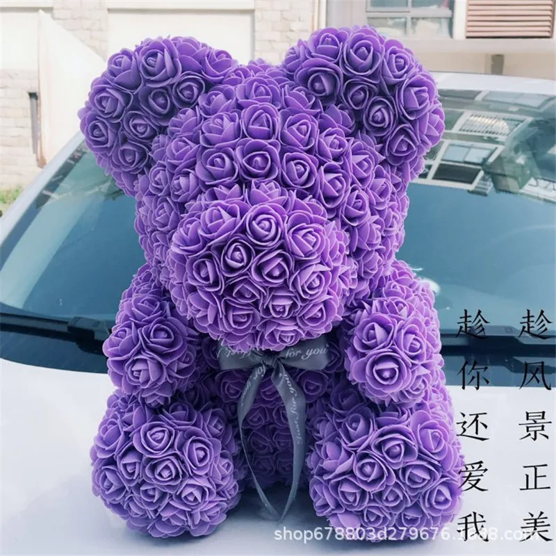 Подарок на день Святого Валентина 25/40 см красный медведь роза мишка тедди цветок