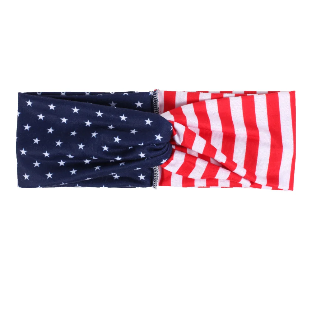 

Fashion American Flag Hairbands For Women Star Striped Turban Headbands Head Bands USA Holiday Girls Hair Accessories Drop Ship