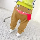 LONSANT детские штаны-шаровары на молнии для мальчиков и девочек хлопковые брюки с рисунком акулы на весну-осень