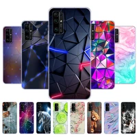 for honor 30 case etui soft silicon tpu back on huawei honor 30 pro plus phone cover honor 30 premium ebg an10 bumper flower