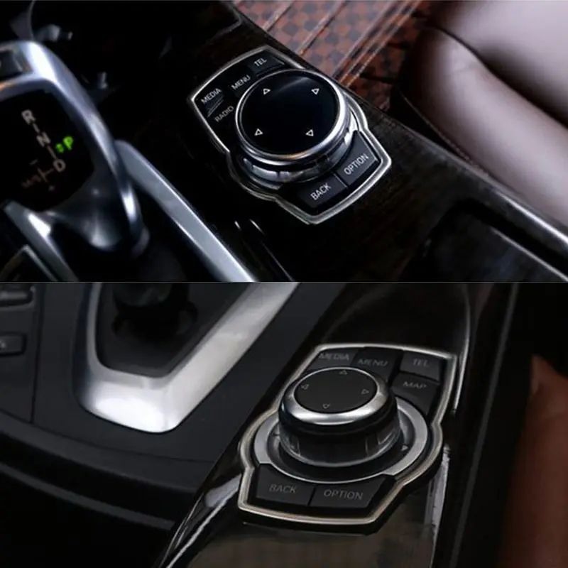 2022 New Stainless Steel Interior Refit Multimedia Buttons Cover Car Accessories For BMW X1 X3 X5 X6 F20 F01 F30 F15 F34 F31 | Автомобили