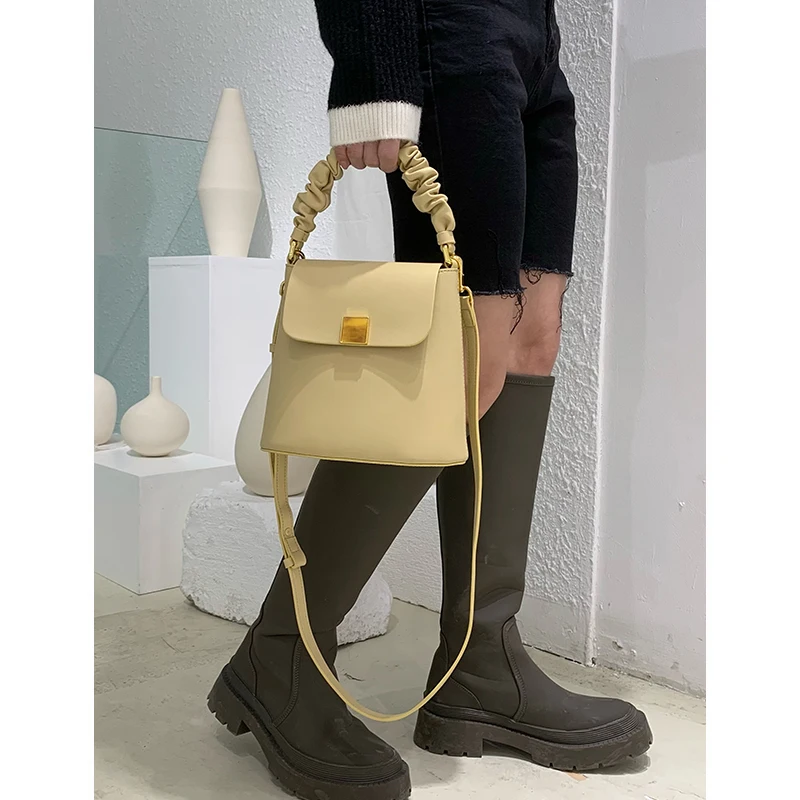 

Custom design messenger bag women bucket bag retro fashion lady shoulder bag