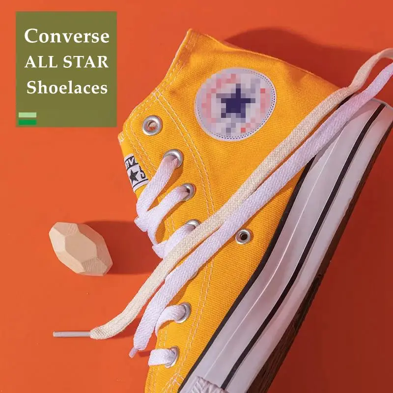 

1Pair Solid Classic Converse Shoelaces for Shoes Flat White Black Sports Shoelace Mens Womens Sneakers Canvas High Converse Lace