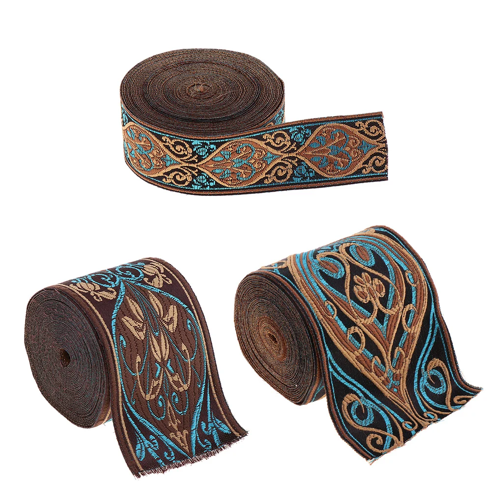 5 метров винтажный сари жаккардовая Лента отделка ленты границы для шитья