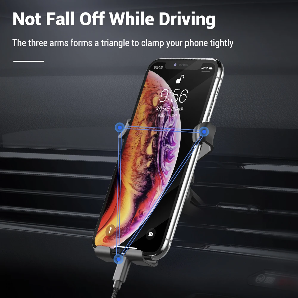 Автомобильный держатель TOPK Gravity для телефона в автомобиле крепление на