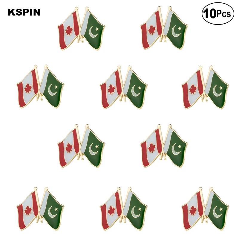 Canada &amp Brazil Flag Lapel Pin badge Brooch Pins Badges 10Pcs a Lot | Дом и сад