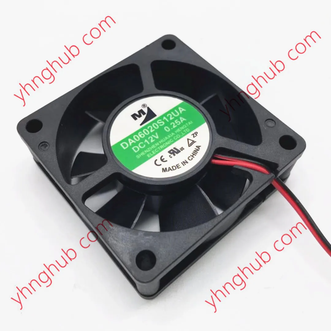 2-проводной охлаждающий вентилятор для сервера Huaxia Hengtai DA06020S12UA DC 12В 0,25a 60x60x20 мм