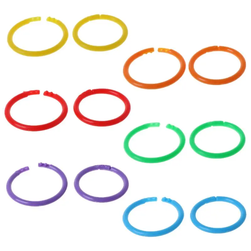 

20x 35mm Creative Plastic Circle Multi-Functional Loose Leaf Ring Binder Hoop For DIY Photo Scrapbook Album Book Office Q1JC