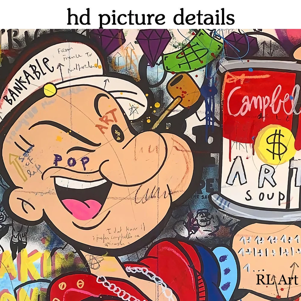 Уличные граффити поп художественные плакаты и принты стены из плотной ткани с