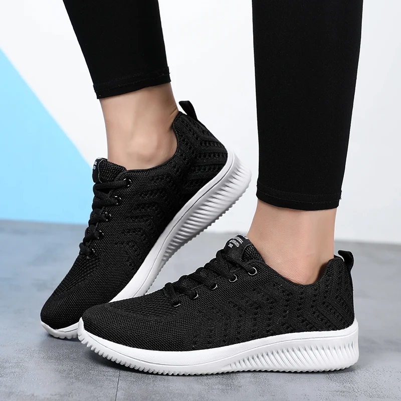 Женские кроссовки Баскетбольная обувь Tenis Feminino Zapatos De Mujer Черные на платформе