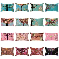 30x50cm cushion cover tree flower plant printed waist pillow case decorative throw pillow cover for sofa bedroom