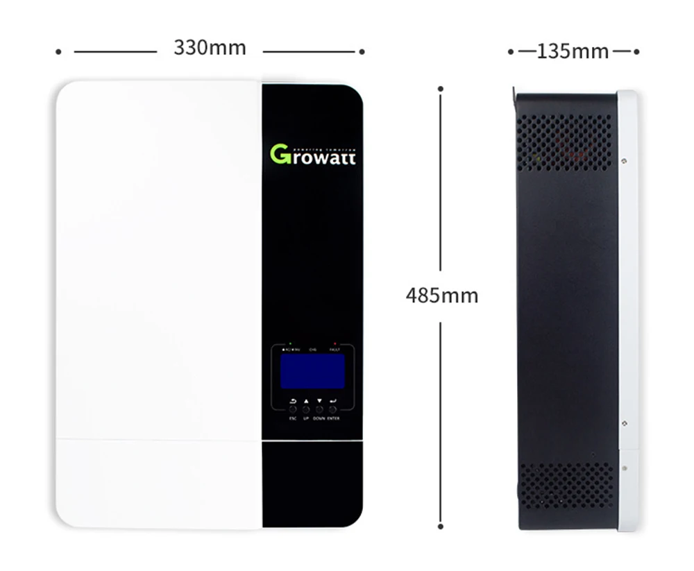 Гибридный солнечный инвертор Growatt 15 кВт 450 в постоянного тока Встроенный MPPT 100 А
