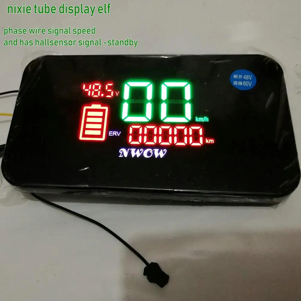 48v60v-96v ЖК-дисплей высокая легкость Спидометр изготовлен из флуоресцентной трубки Никси электрический скутер приборной панели ebike горный велосипед ATV запчасти