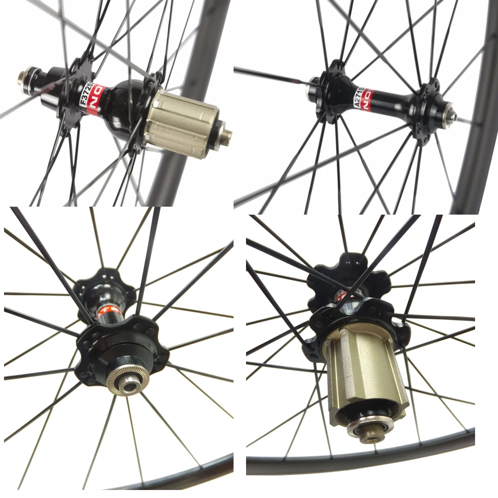 Легковесные Углеродные колеса для шоссейного велосипеда Powerway R13 A271/F372SB 24 мм