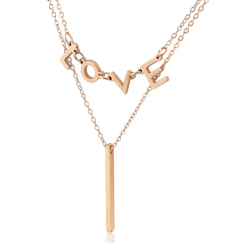 Ожерелье из титановой стали с надписью I LOVE|necklace jewelry|fashion jewelryjewelry fashion |