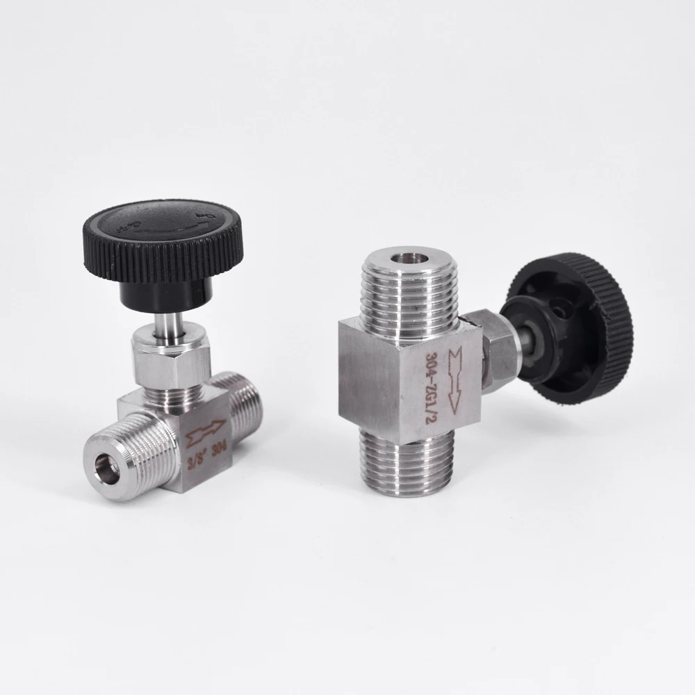 Игольчатый клапан BSP NPT 1/8 дюйма 1/4 3/8 1/2 304 кран из нержавеющей стали с контролем