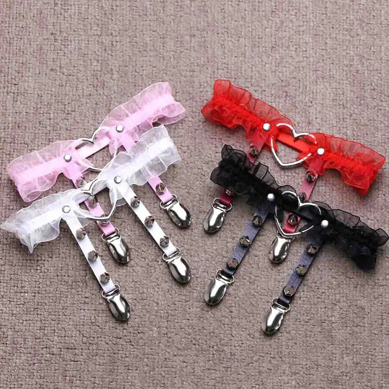 Женский сексуальный ремень с заклепками готический сетчатый кружевной из