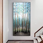 Оригинальная картина маслом KYQ с изображением деревьев на холсте, скандинавский постер, Настенная картина для гостиной, Декор для дома, без рамки