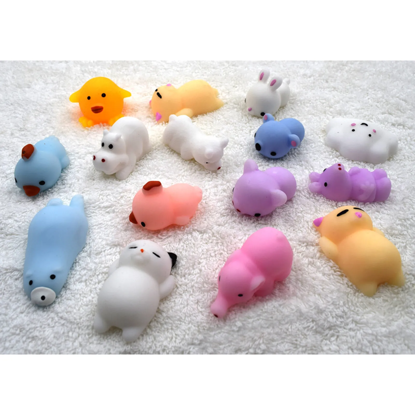 

5Pcs All Different Fidget toys Cute Squishy Cat Slow Rising Squeeze Healing Fun Kids Kawaii Kids Adult Toy Stress Reliever Decor