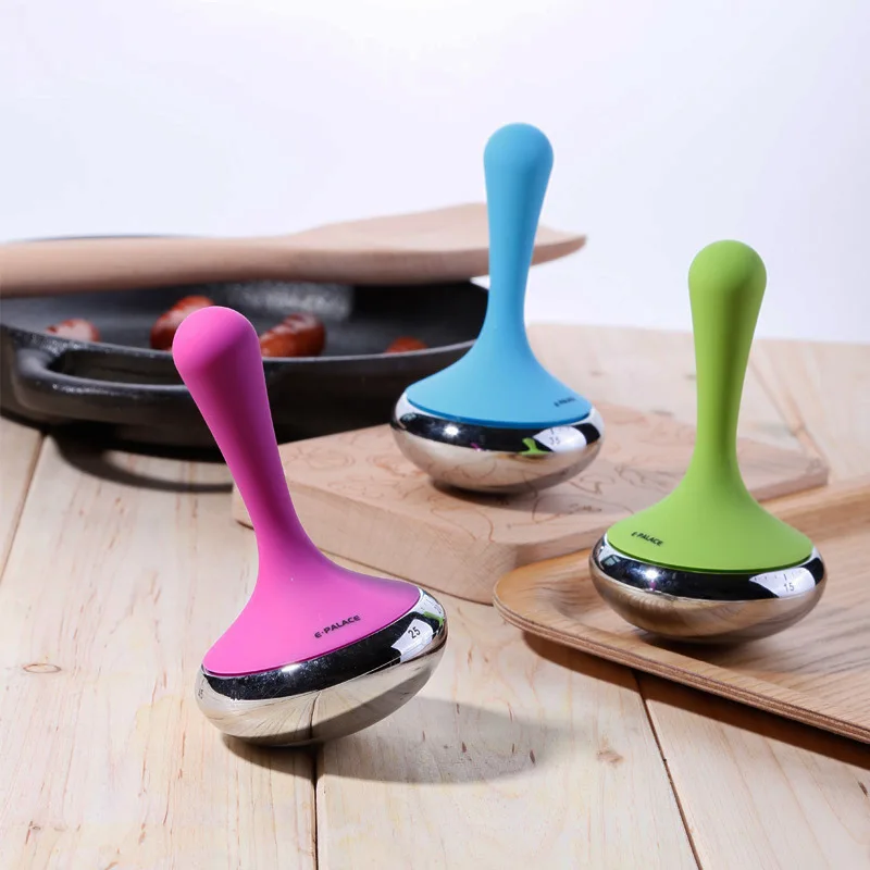 

Home Garden Kitchen Tools Timers Stainless Steel Color Abs Countdown Mechanical Gyroscopic Timer Clock