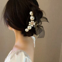 pearl hair claw hair ornament bow hairpin headdress hair accessories for women acsesorios para el cabello hair clip clamp