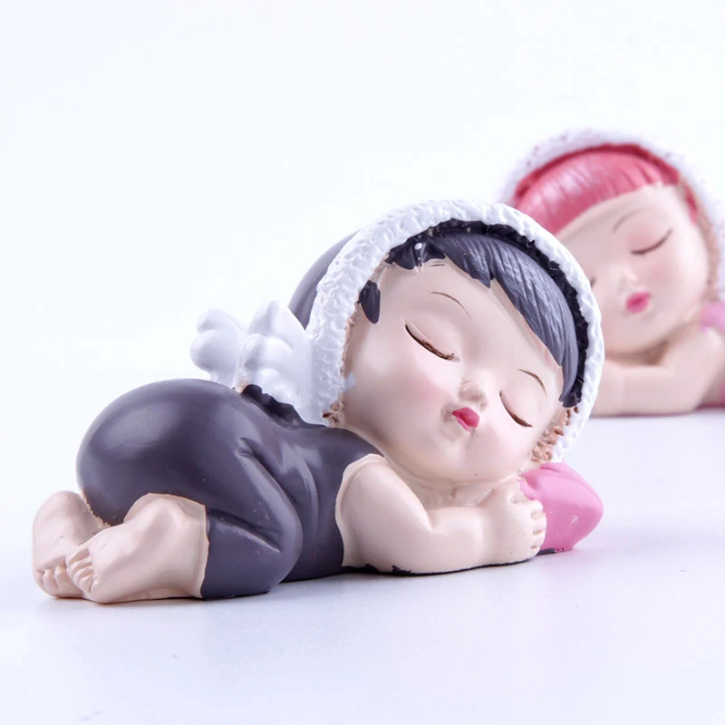 Корейский стиль милый маленький спальный модель ангела миниатюрные фигурки