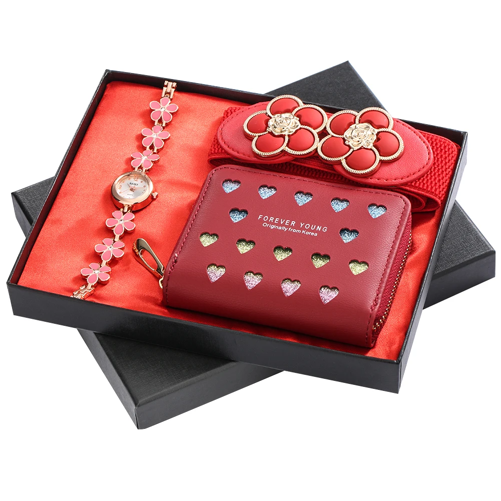 Набор бумажников для часов Дамский подарок изысканные Женские кварцевые