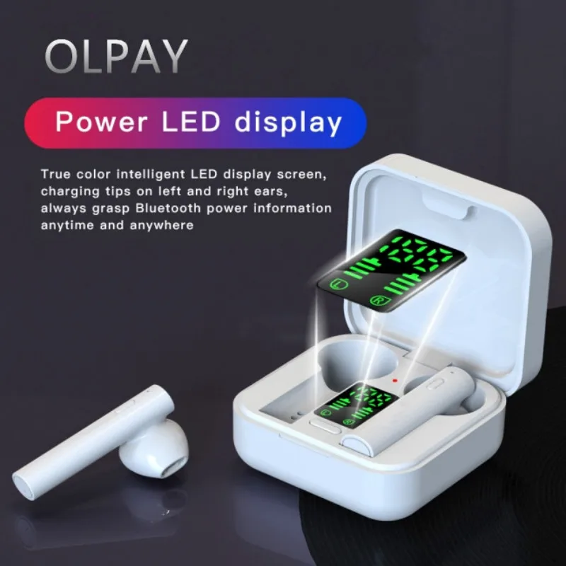 Беспроводные Bluetooth наушники Air6 Plus с зарядным устройством на солнечной батарее