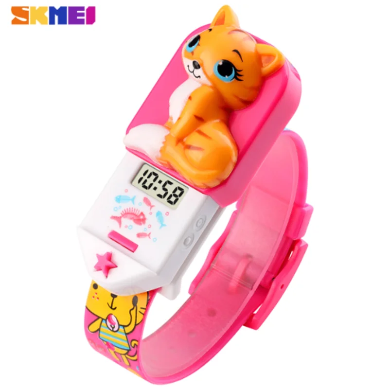 SKMEI Cute Cartoon Children's Watch Fashion Brand Date Display Digital Boy Clock Children Gift Watch Solar Watch 1753