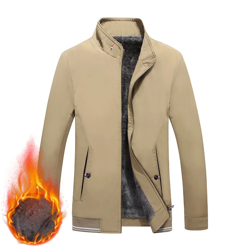 Три в одном Мужская зимняя утепленная куртка из флиса с воротником стойкой