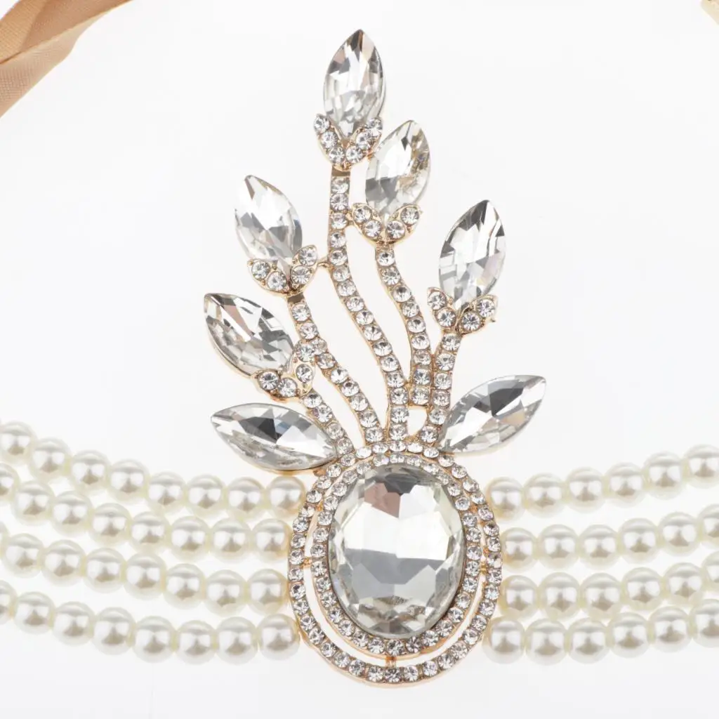 

Elegant Vintage Style Headband Pearl Wedding Hairband For Cosplay Costume