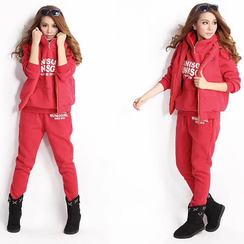 Женский спортивный костюм с длинным рукавом и жилетом| |