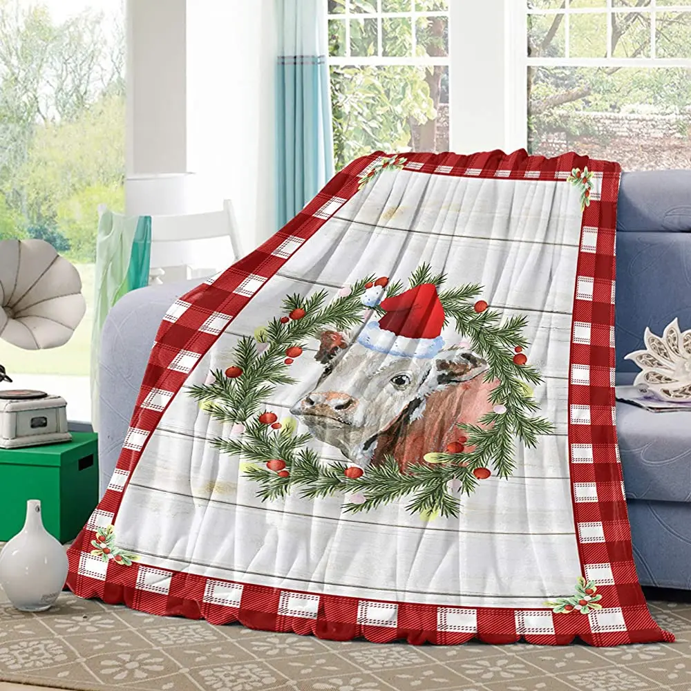 

Blanket Christmas Holiday Blanket Flannel Fleece Plush Warm Blankets for Winter Home Sofa Decor, Believe in The Magic Christmas