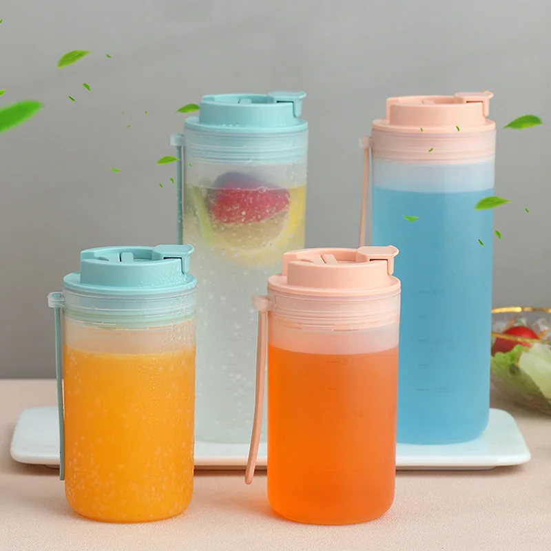 

HMLOVE 350/550ML Portable Travel Water Bottle With Straw Plastic Sport Cup For Kids Drinking Juice Milk Leakproof Drinkware Gift