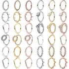 Оригинальное новое популярное кольцо S925, 14K Золотая капля, принцесса, искусственная Корона, сердца гало, пожелание, Костное Кольцо для женщин, ювелирные изделия