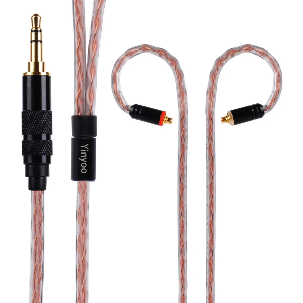 Yinyoo Золотой сокровище кабель 2 5/3 5/4 4 мм балансный с MMCX/2Pin разъем BLON BL 01 03 плотным
