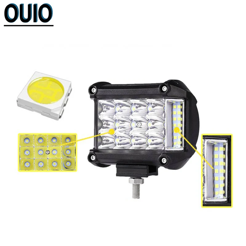 Боковой светящийся светодиодный светильник Бар Offroad 72 Вт рабочий 12 в 24 В LED