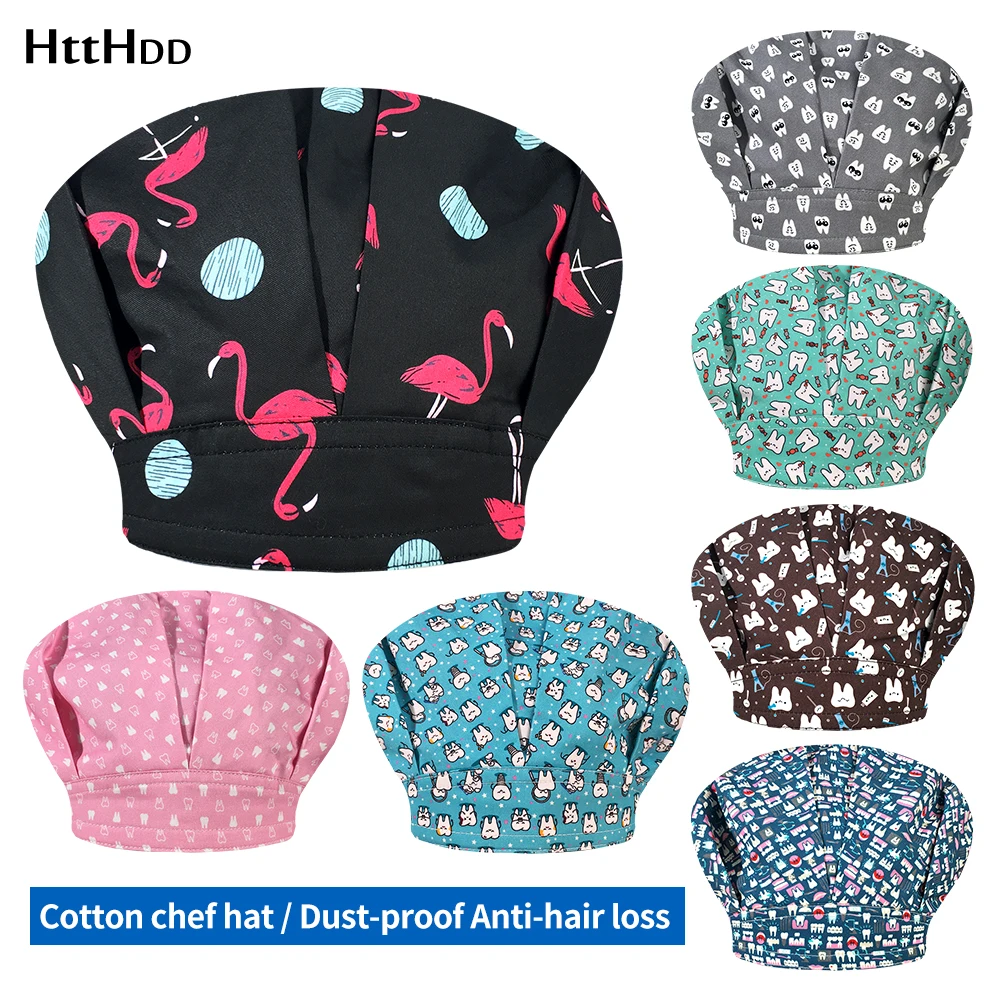 

Restaurant Hotel Kitchen catering Hats Cooking Chef Puffy Caps Unisex Printing cotton Chef Caps cooker working cap men and Women