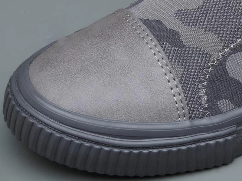 Ботинки мужские без шнуровки дышащие на молнии сбоку повседневная обувь в