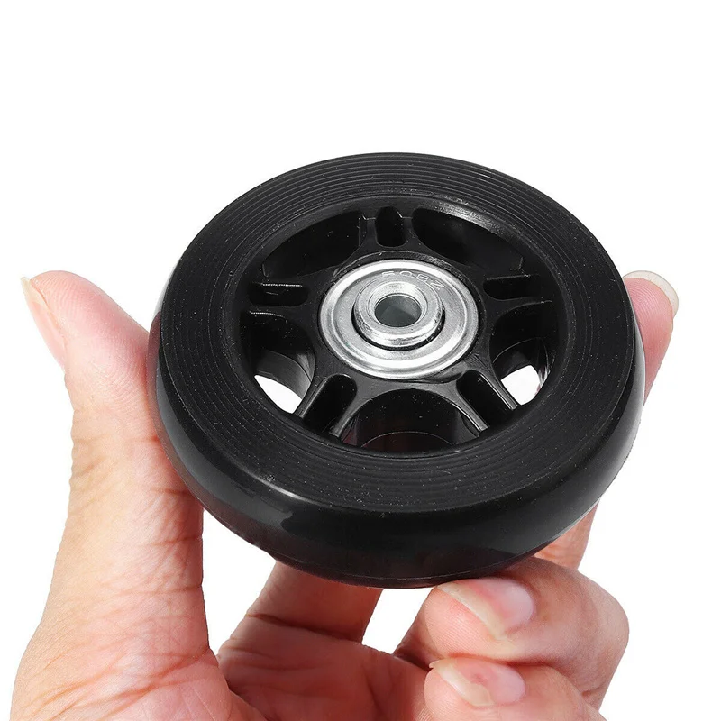 

1 Pair Luggage Spinner Wheels Replacement with Tools Low Noise Suitcase Rubber Swivel Caster Wheels Repair Kits DFDS889