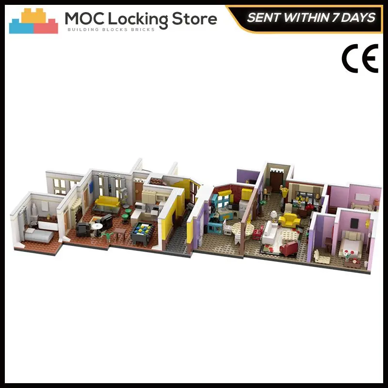 

TV Series Show MOC-63374 Friendship Flat House Scene View Model Model Building Blocks Bricks Collection Toys Gifts